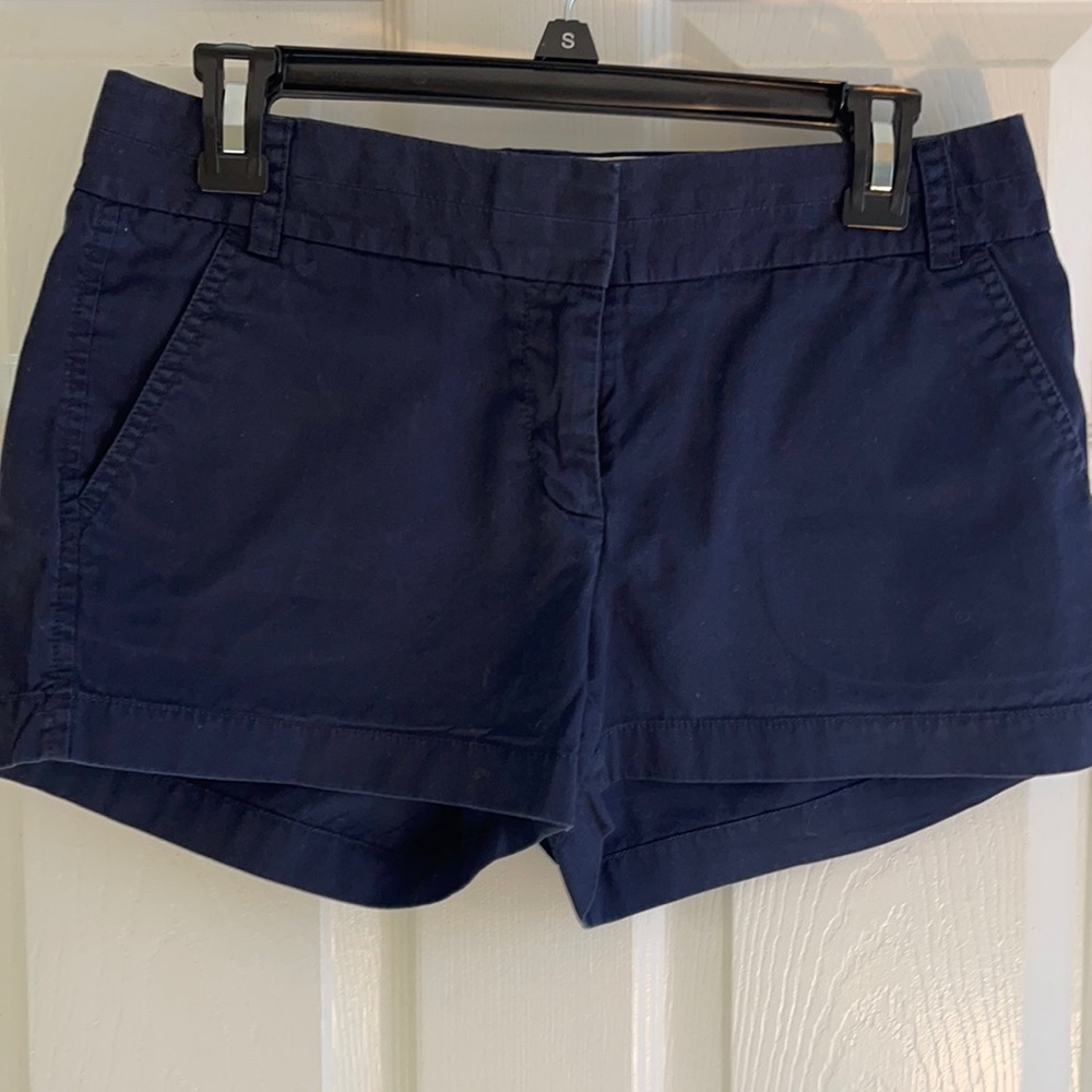 Navy J Crew Chino Shorts